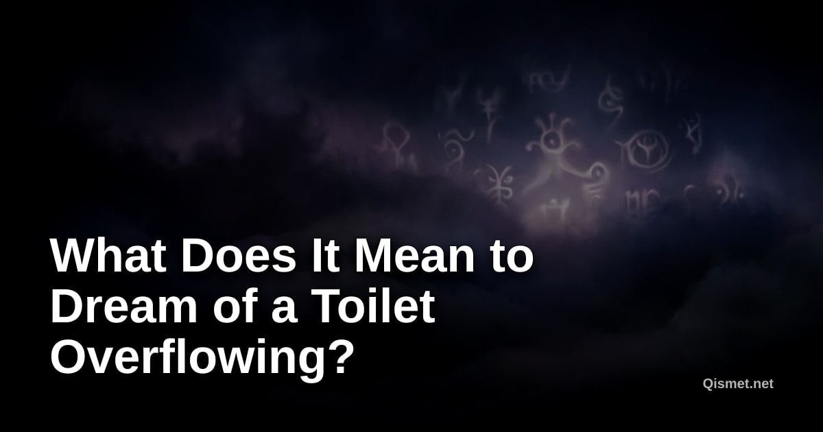 What Does It Mean to Dream of a Toilet Overflowing?