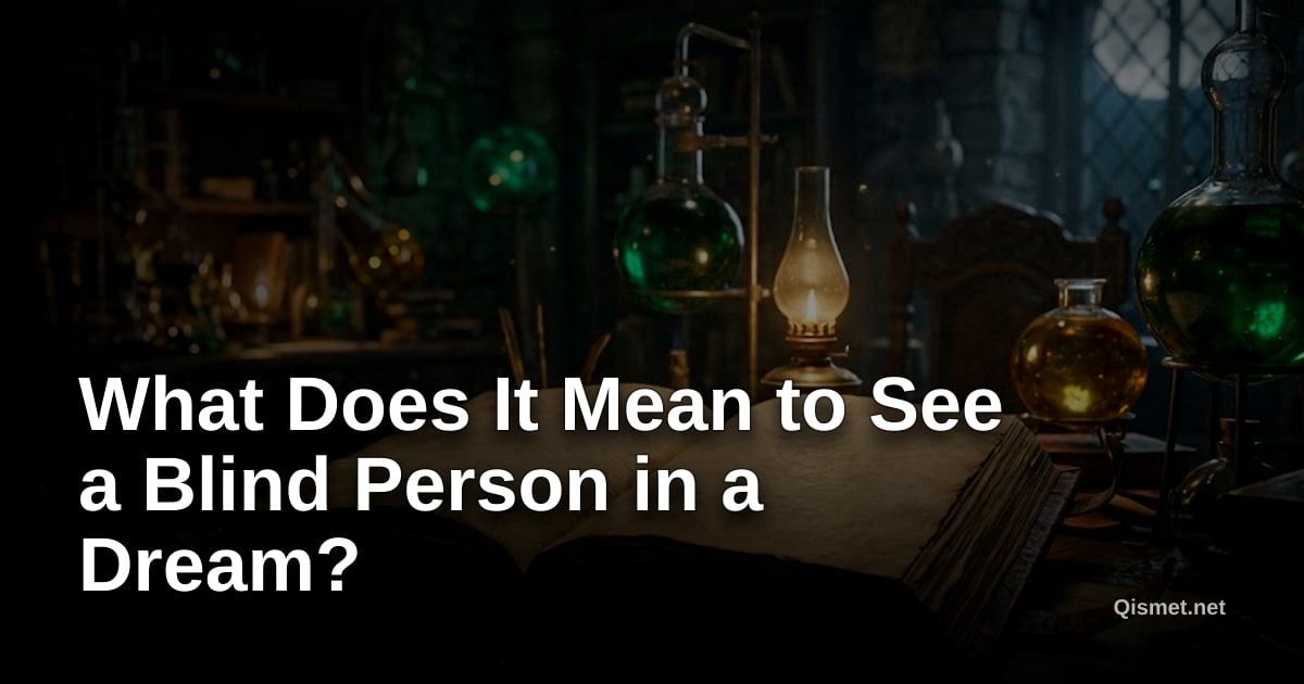 What Does It Mean to See a Blind Person in a Dream?
