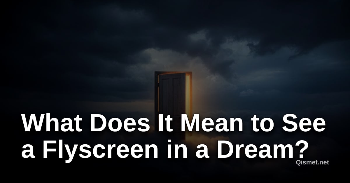 What Does It Mean to See a Flyscreen in a Dream?