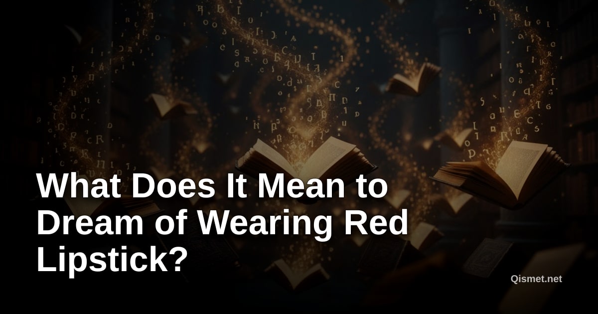 What Does It Mean to Dream of Wearing Red Lipstick?