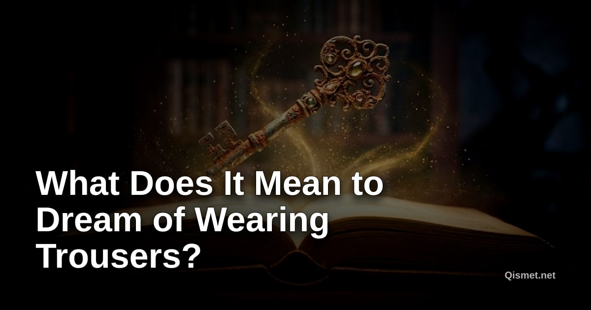 What Does It Mean to Dream of Wearing Trousers?