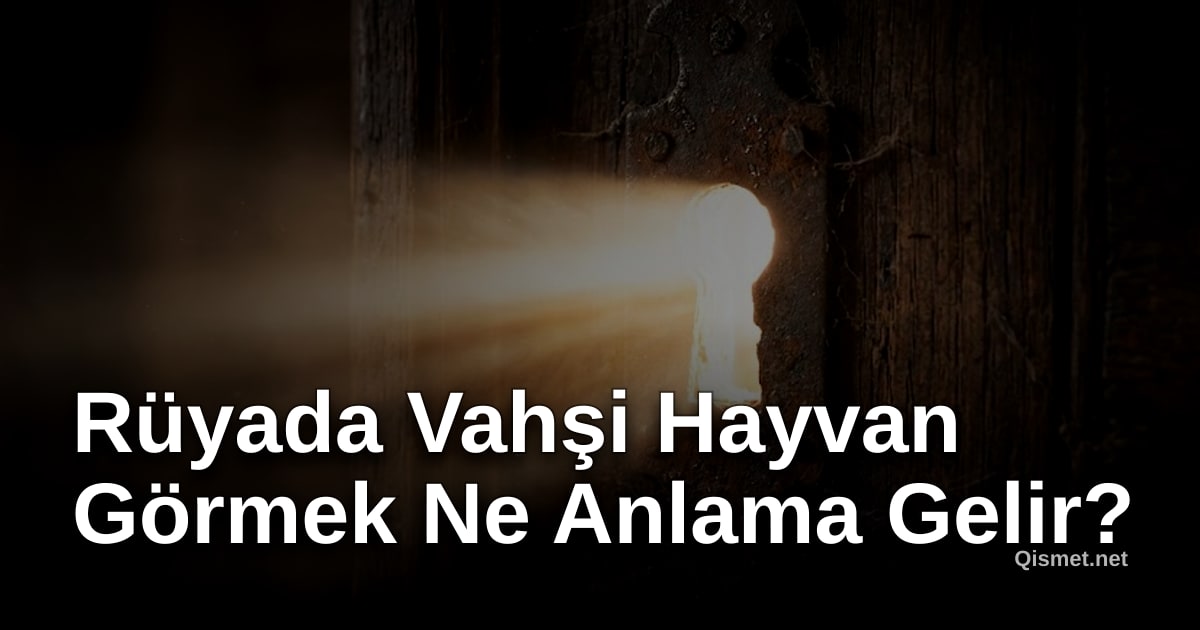 Rüyada Vahşi Hayvan Görmek Ne Anlama Gelir?
