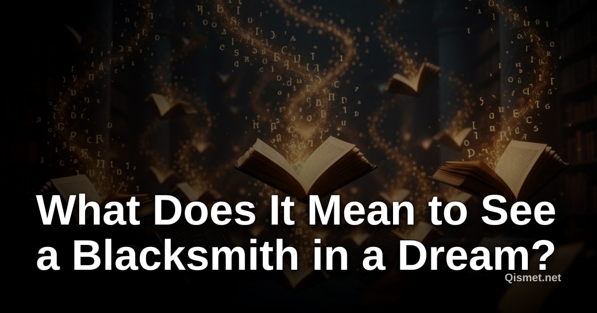 What Does It Mean to See a Blacksmith in a Dream?
