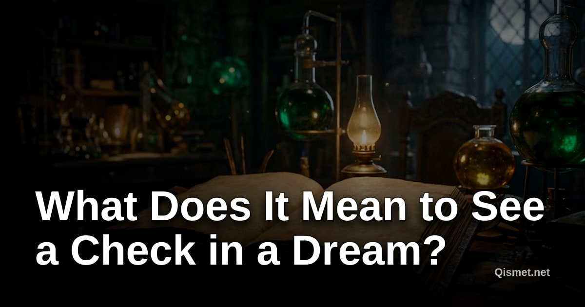 What Does It Mean to See a Check in a Dream?