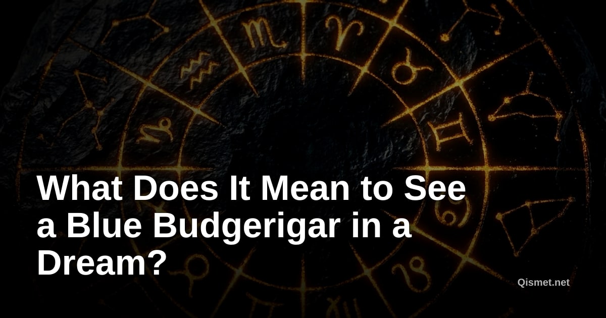 What Does It Mean to See a Blue Budgerigar in a Dream?