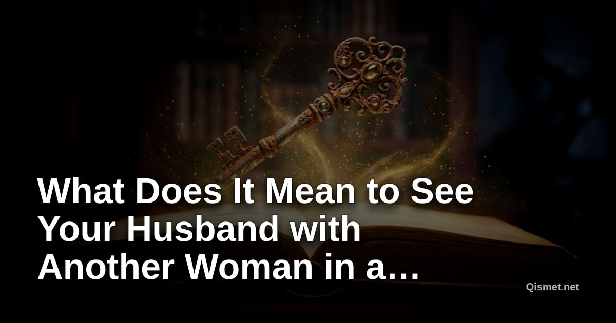 What Does It Mean to See Your Husband with Another Woman in a Dream?