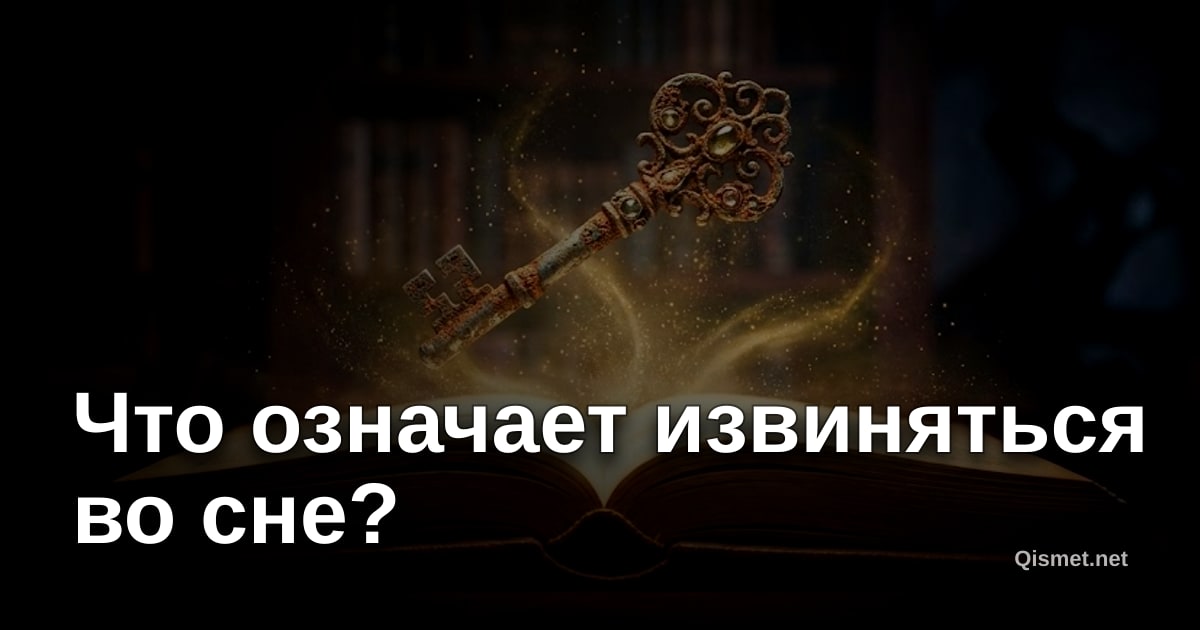 Что означает извиняться во сне?