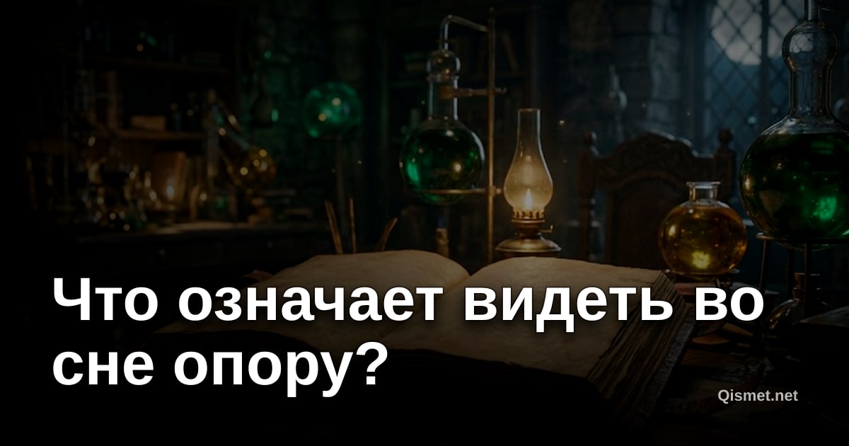 Что означает видеть во сне опору?