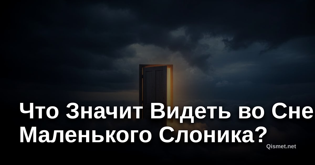 Что Значит Видеть во Сне Маленького Слоника?