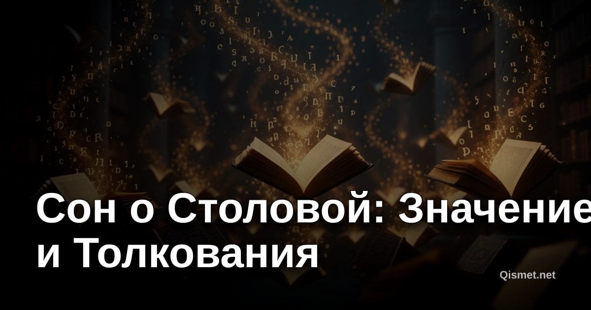 Сон о Столовой: Значение и Толкования