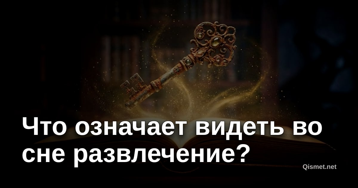 Что означает видеть во сне развлечение?