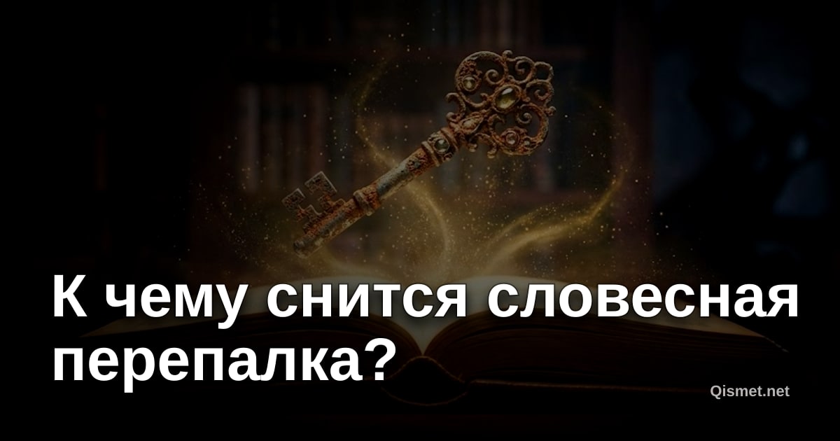 К чему снится словесная перепалка?