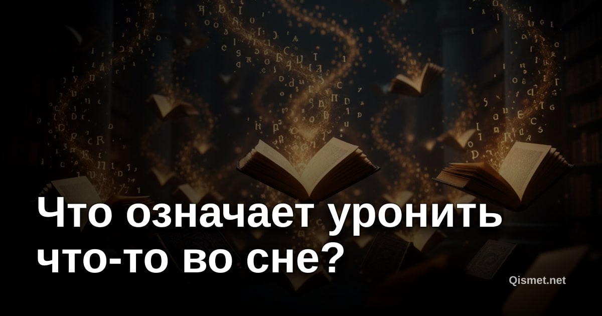 Что означает уронить что-то во сне?