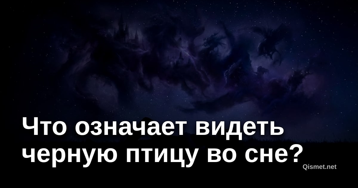 Что означает видеть черную птицу во сне?
