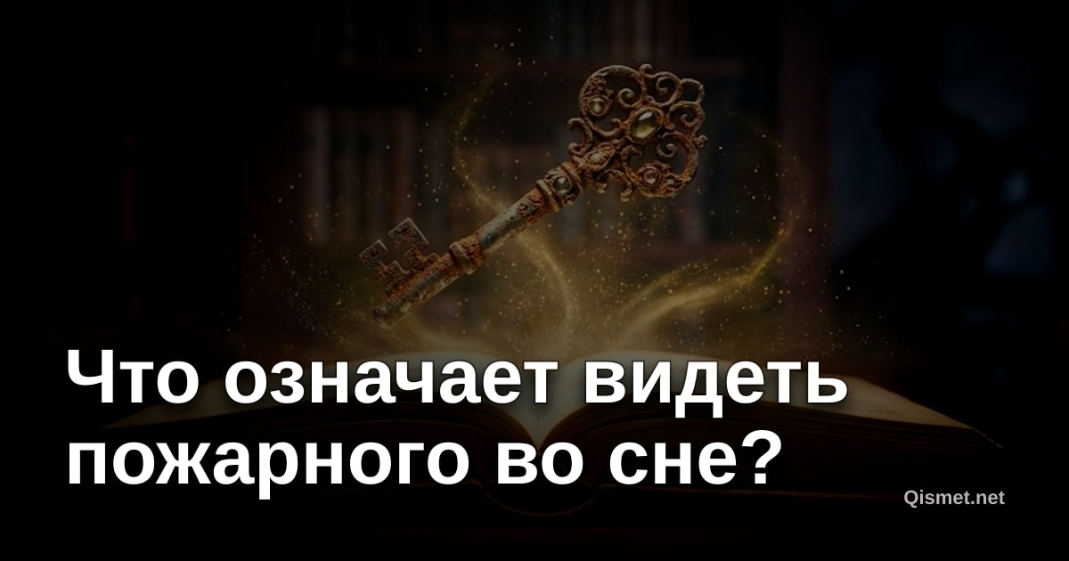 Что означает видеть пожарного во сне?