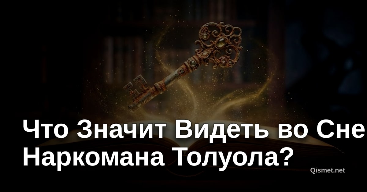 Что Значит Видеть во Сне Наркомана Толуола?